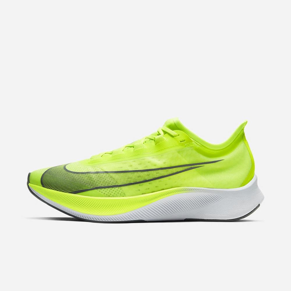 Chaussure De Running Nike Zoom Fly 3 Fluo 4930-561 Volt/White/Smoke Grey Homme | GIS-18256722